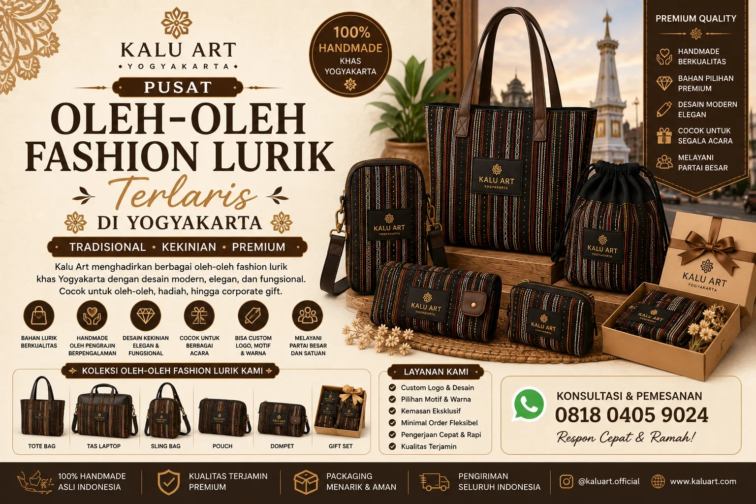 Pusat Oleh-oleh Fashion Lurik Terlaris di Yogyakarta | Kalu Art