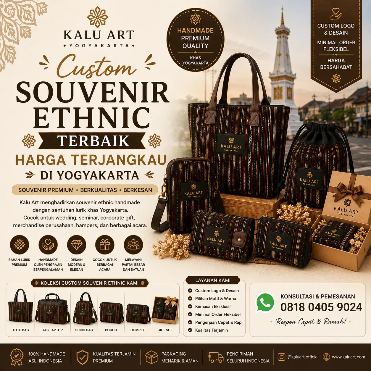 Custom Sovenir Ethnic Terbaik Harga Terjangkau di Yogyakarta | Kalu Art