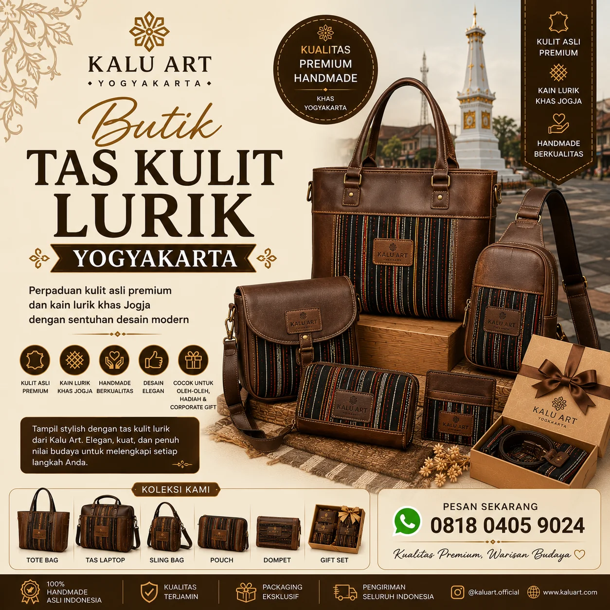 Butik Tas Kulit Lurik Yogyakarta | Kalu Art