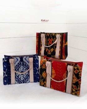 Anya midi bag tenun ikat maroon - 081804059024